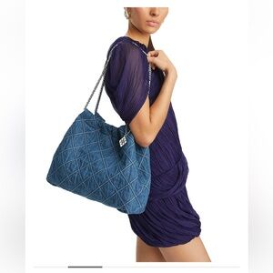 NWT Tory Burch Fleming Hobo Denim Bag
